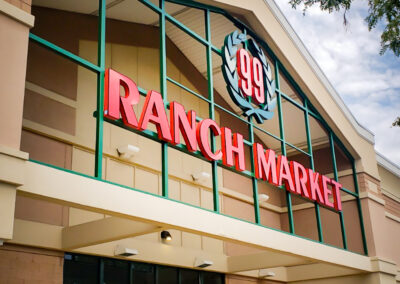 99 Ranch Market Channel Letters built and installed by DMS signs