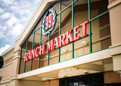 99 Ranch Market Channel Letters built and installed by DMS signs