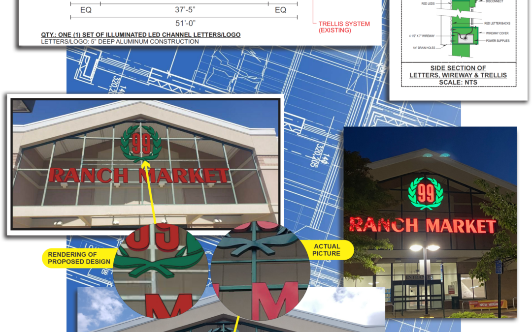 DMS signs design process for 99 Ranch Market