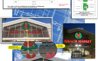 99 Ranch Market gets 4ft Channel Letters mounted with custom wireway