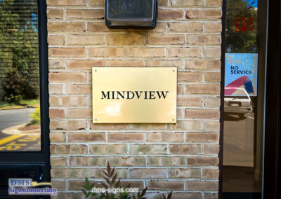 Mindview Behavioral Health and Wellness Engraved Brass Plastic Sign