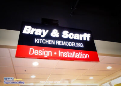 Bray & Scarff Indoor Illuminated Cabinet at the Alexandria, VA location