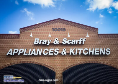 Bray & Scarff Channel Letters on Exterior Building