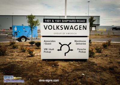 Volkswagen Architectural Monument Sign installed in Sparrows Point MD