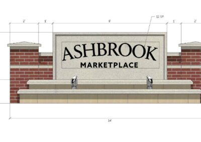 Ashbrook Marketplace Stainless Steel 3D Sign Letters for Monument Sign in Ashburn VA