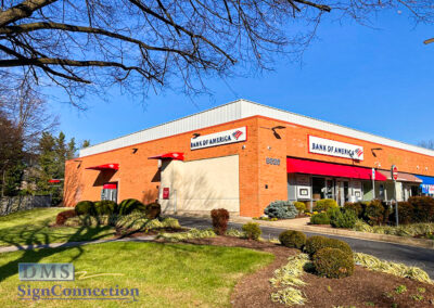 Bank Of America Centre Park Columbia MD Complete Rebranding Halo Lit Channel Letters