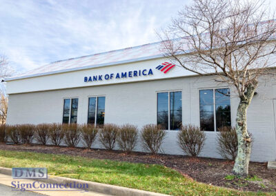 Bank Of America Chantilly VA Rebranding Halo Lit Channel Letters