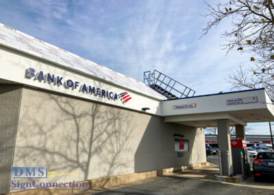 Bank Of America Chantilly VA Rebranding Halo Lit Channel Letters