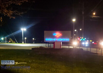 Bank Of America Leesburg East Rebranding Monument Sign Night View