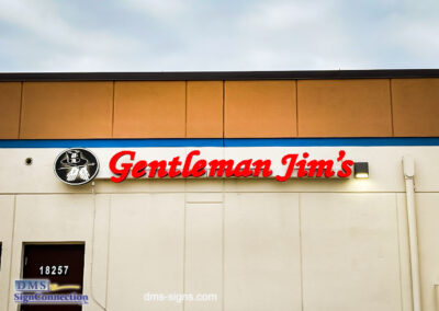 Channel Letter for Gentleman Jim's Restaurant and Bar Gaithersburg MD