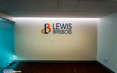 Privacy Etched-Look Film and Metal Dimensional Logo for Law Firm on Penn Ave in Washington DC