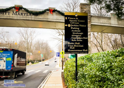 Loyola University Baltimore Maryland Wayfinding Sign Resurface Thea Bowman