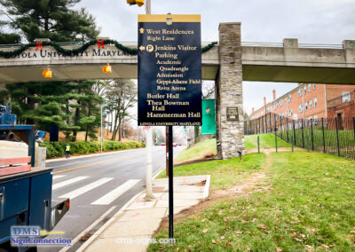 Loyola University Baltimore Maryland Wayfinding Sign Resurface Thea Bowman