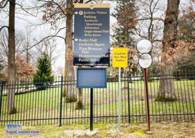 Loyola University Baltimore Maryland Wayfinding Sign Resurface Thea Bowman