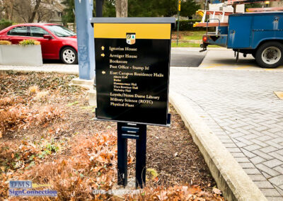 Loyola University Baltimore Maryland Wayfinding Sign Resurface Thea Bowman