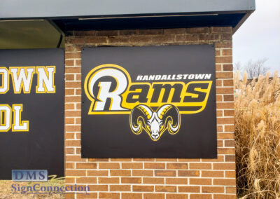 Randallstown HS 4000 Offutt Road School Entrance, Gold and Black, digital prints, retrofit, roof, electrical rewiring