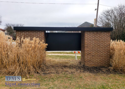 Randallstown HS 4000 Offutt Road School Entrance, Gold and Black, digital prints, retrofit, roof, electrical rewiring