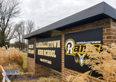 Randallstown HS 4000 Offutt Road School Entrance, Gold and Black, digital prints, retrofit, roof, electrical rewiring